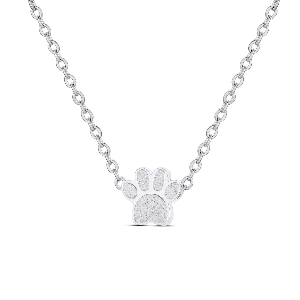 Collier pendentif parfum patte d'animal en acier inoxydable