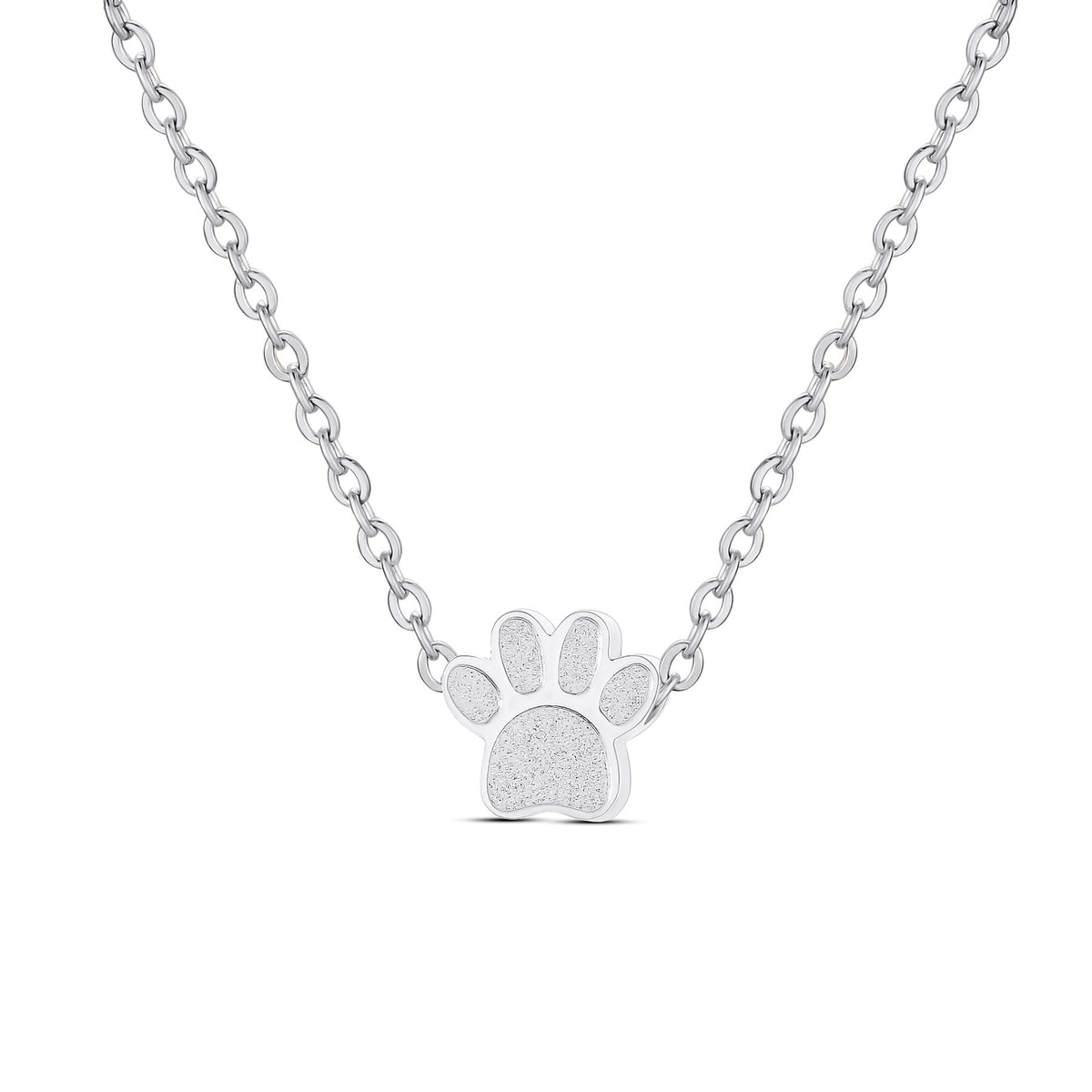 Collier pendentif parfum patte d'animal en acier inoxydable