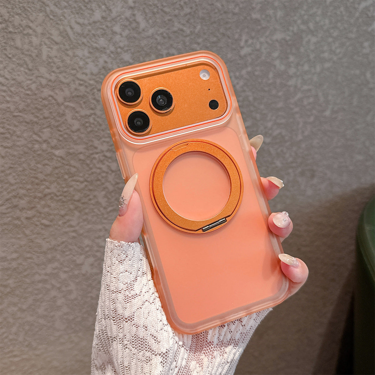 Coque de téléphone aimantée sablée pour iPhone
