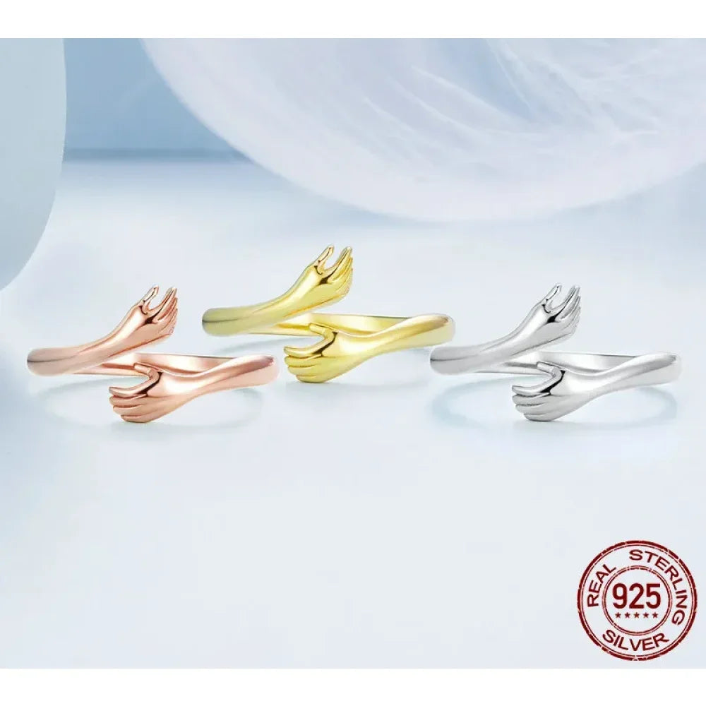 Bague Hug ajustable en argent sterling