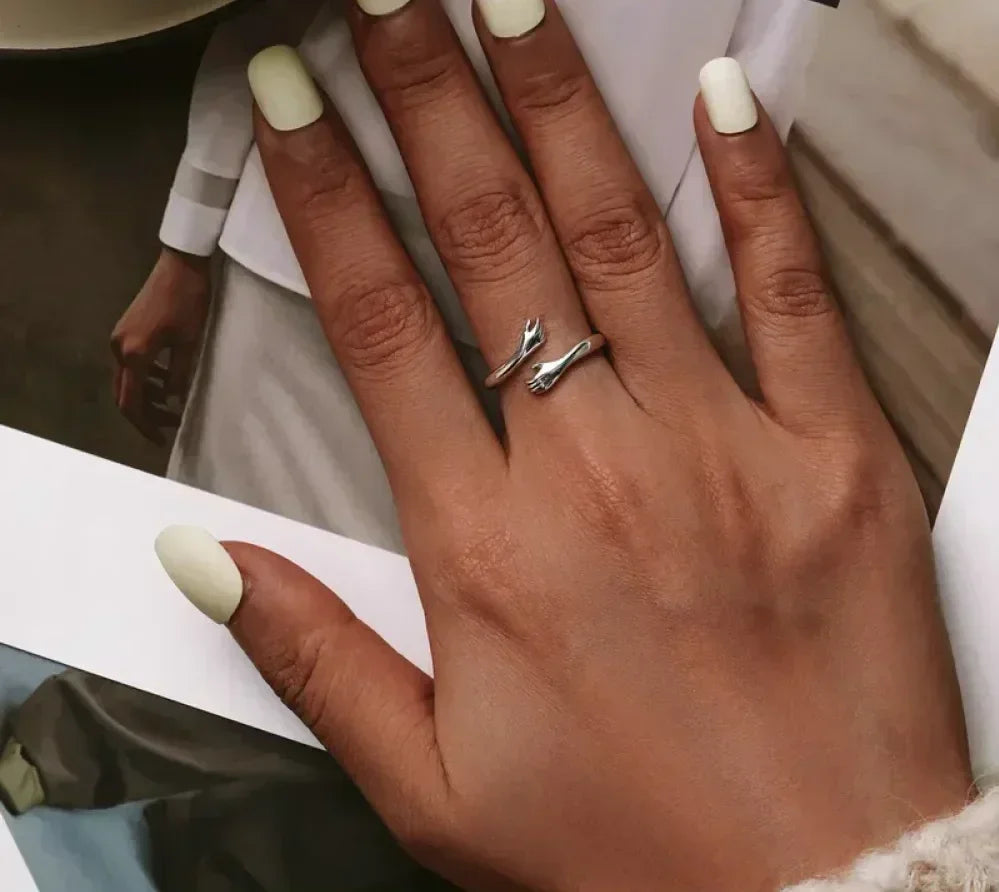Bague Hug ajustable en argent sterling