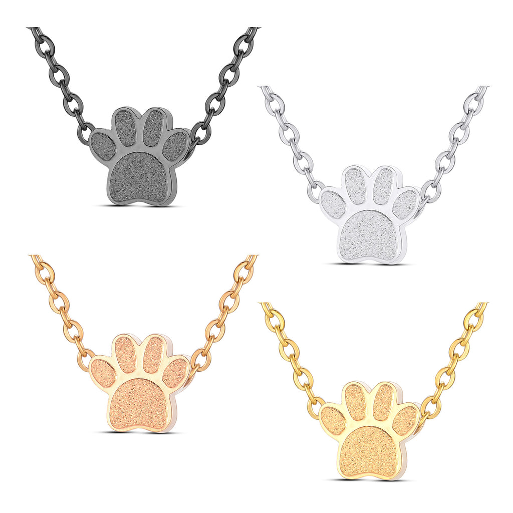 Collier pendentif parfum patte d'animal en acier inoxydable
