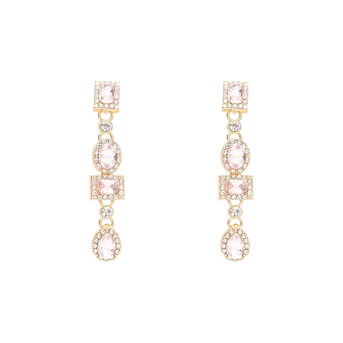 Boucles d'oreilles fleur avec perle et strass