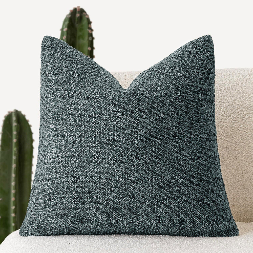 Housse de coussin en bouclette texturée