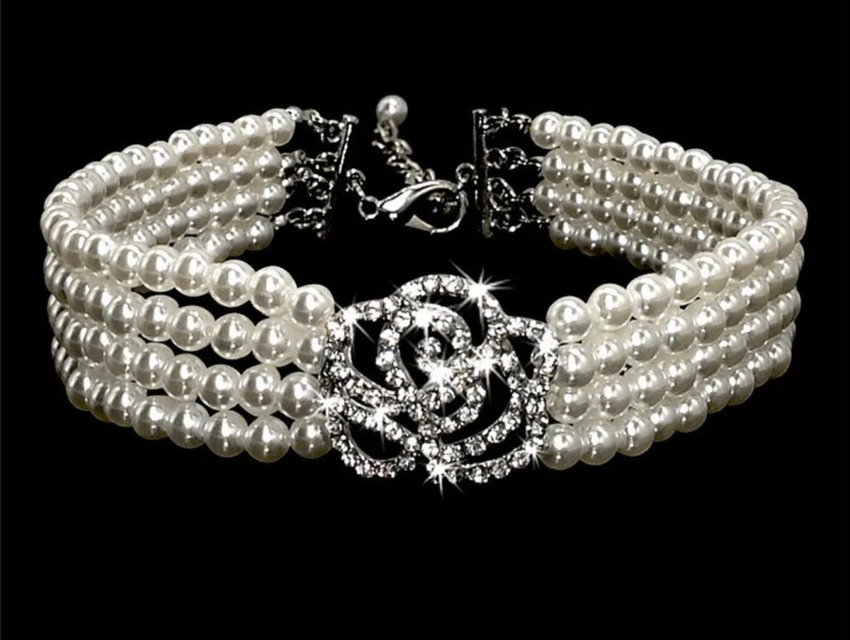 Collier décoratif Coco Pearl pour chien