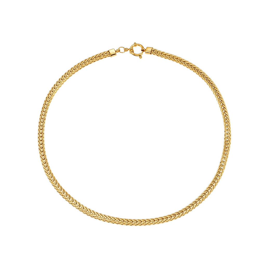 ALICE Or : collier gros maillons avec pendentif à fermoir anneau