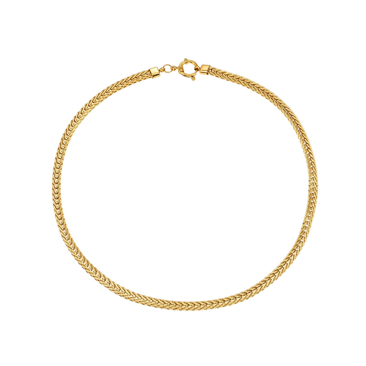 ALICE Or : collier gros maillons avec pendentif à fermoir anneau