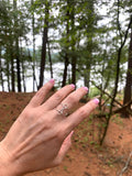 Bague Orbit, argent sterling ou or jaune 18 carats
