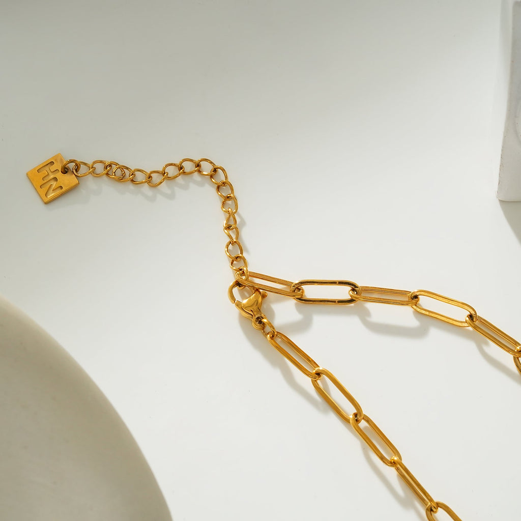 BILBAO Or : collier chaîne avec pendentif pièce romaine