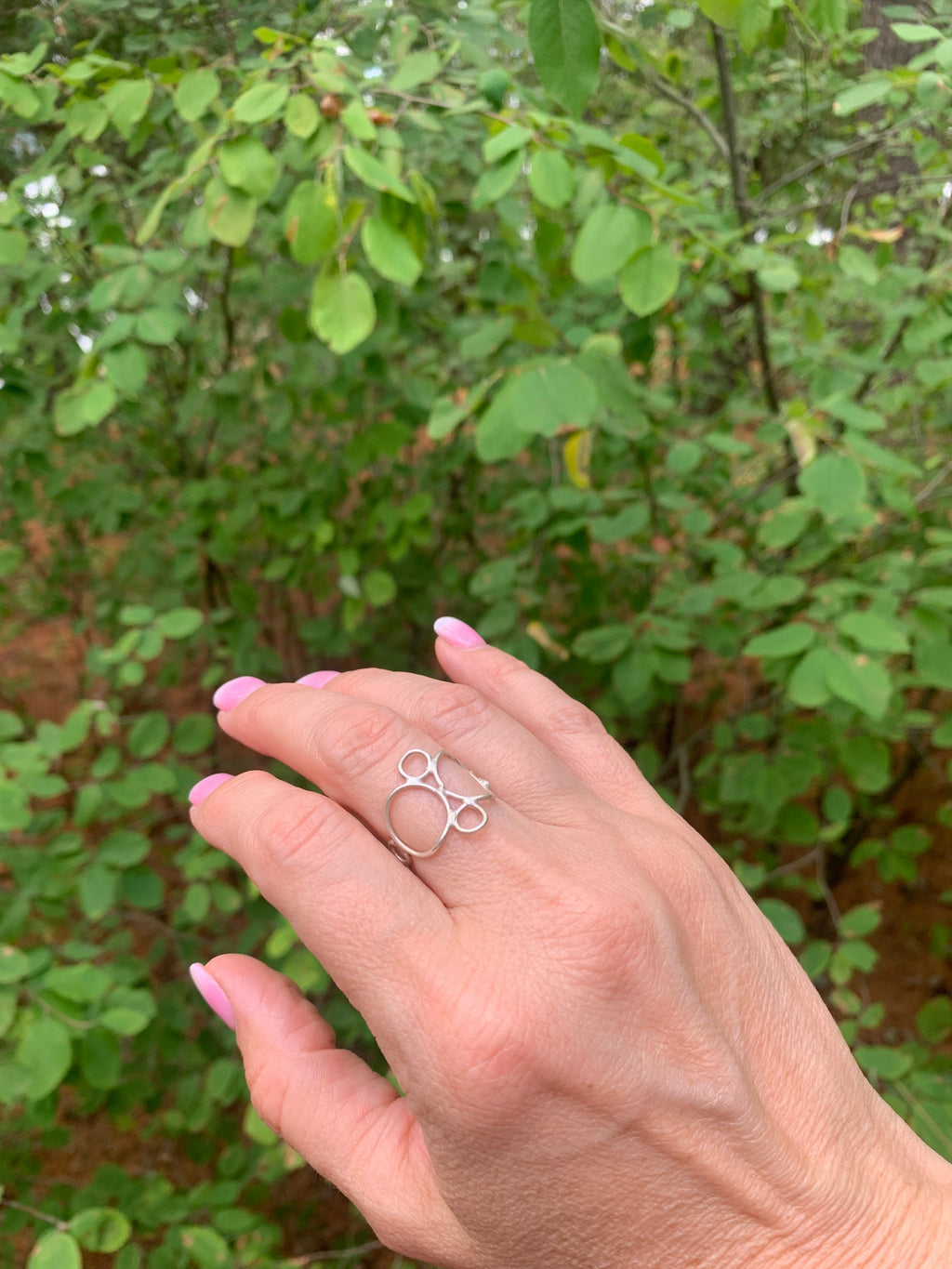 Bague Orbit, argent sterling ou or jaune 18 carats