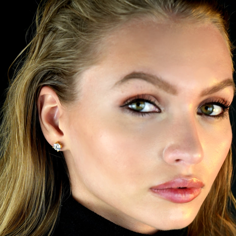 CODI Gold: Moissanite (Diamond Alternative) Essential Daily Studs