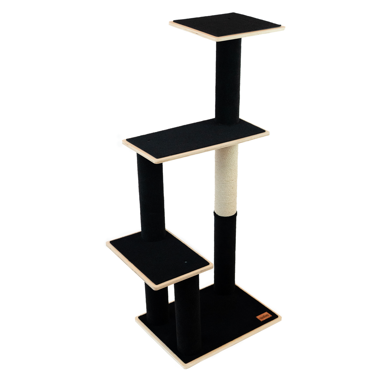 Arbre à chat moderne en contreplaqué Noba, 3 niveaux