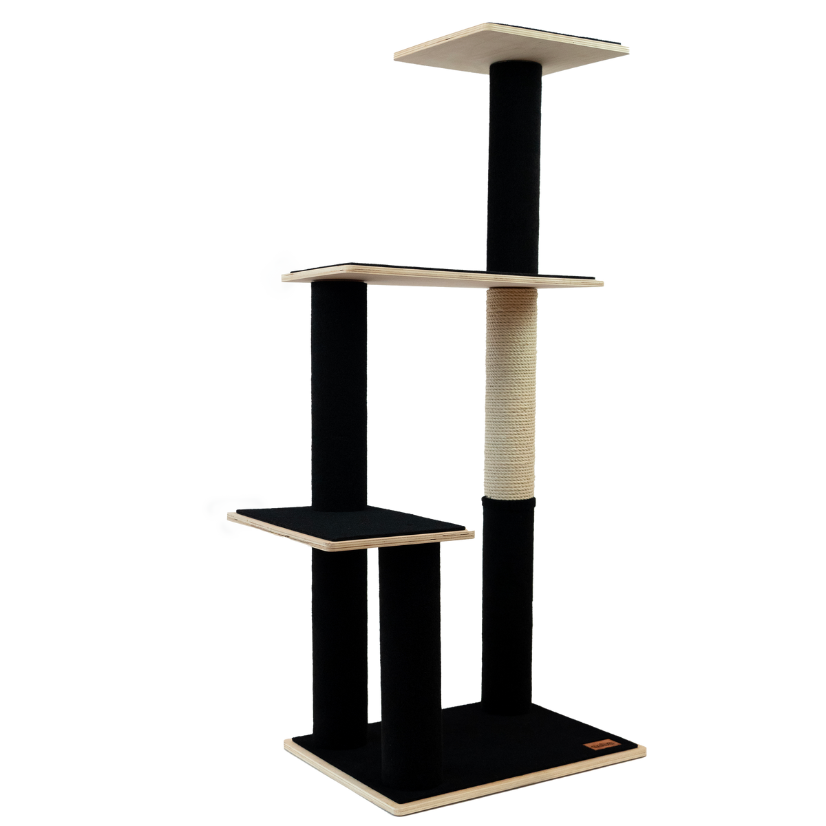 Arbre à chat moderne en contreplaqué Noba, 3 niveaux