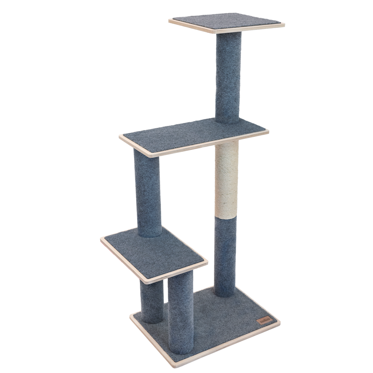 Arbre à chat moderne en contreplaqué Noba, 3 niveaux