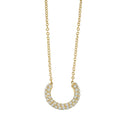 ASHANTI Or : collier croissant Celeste, pendentif pavé scintillant