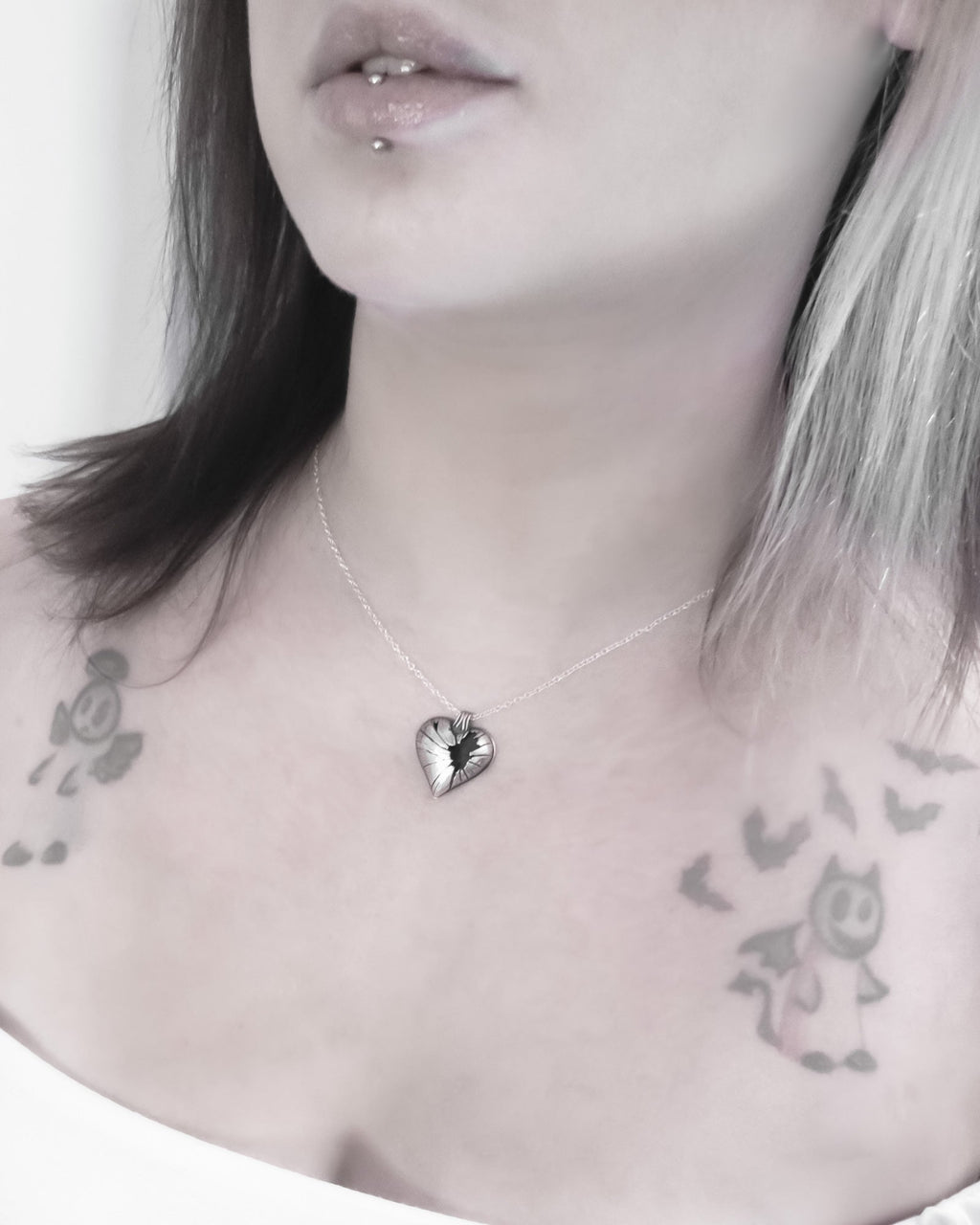 Collier cœur brisé Shatter en argent sterling