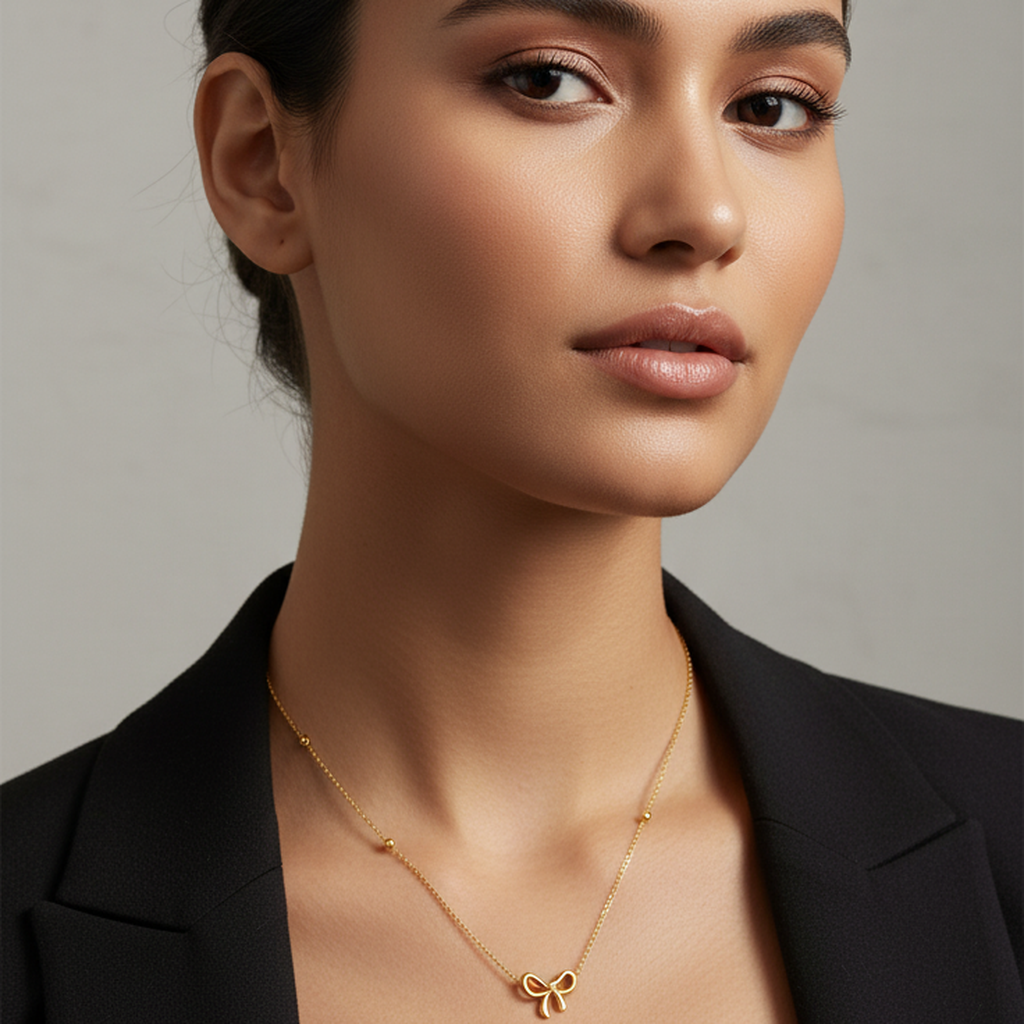 Collier pendentif nœud Charming Bow