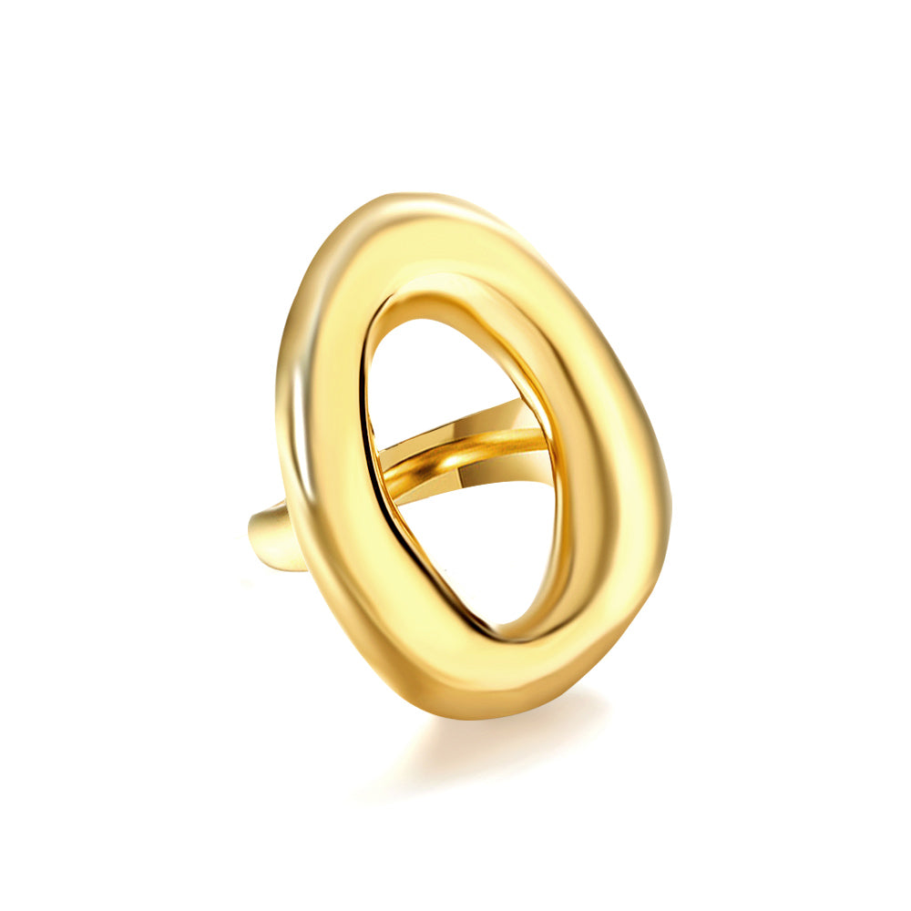 Bague dorée Golden Organic Embrace