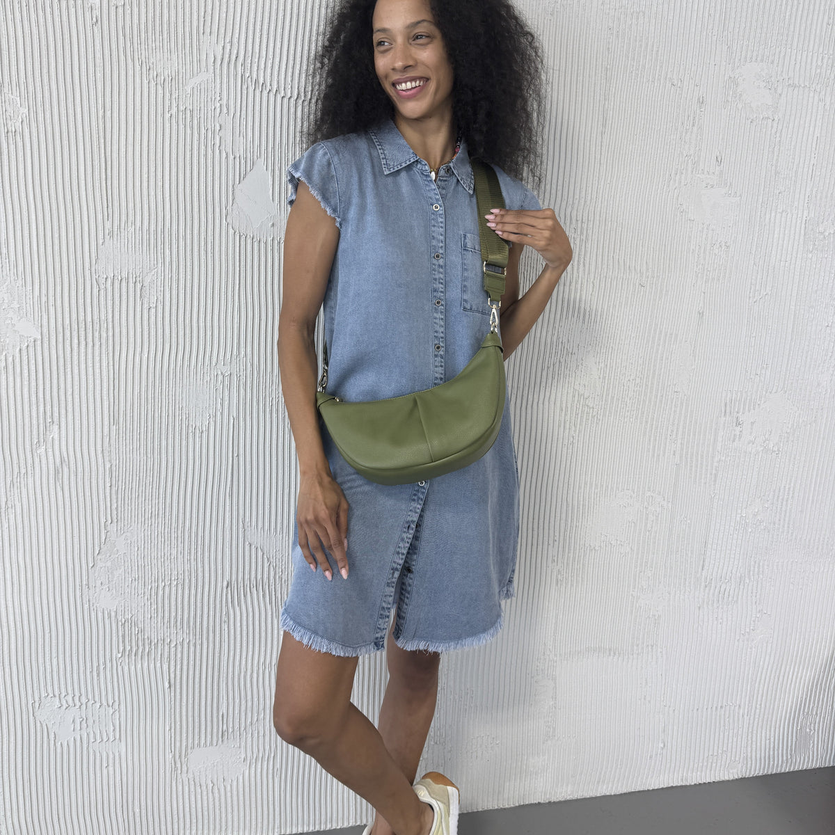 Sac bandoulière convertible Kingston en croissant