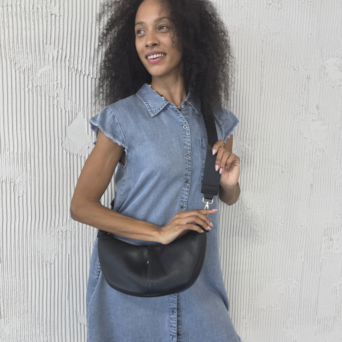 Sac bandoulière convertible Kingston en croissant