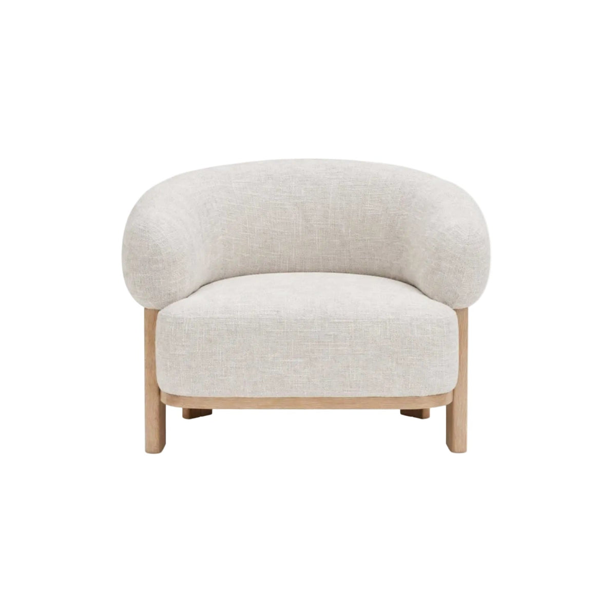 Fauteuil d'appoint Konsta, structure en bois massif