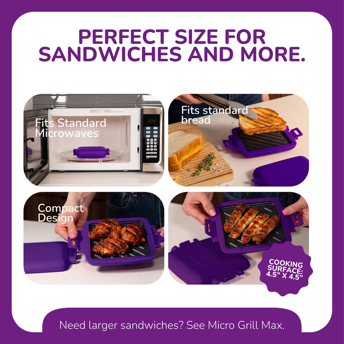 Gril à sandwich pour micro-ondes Micro Grill Classic