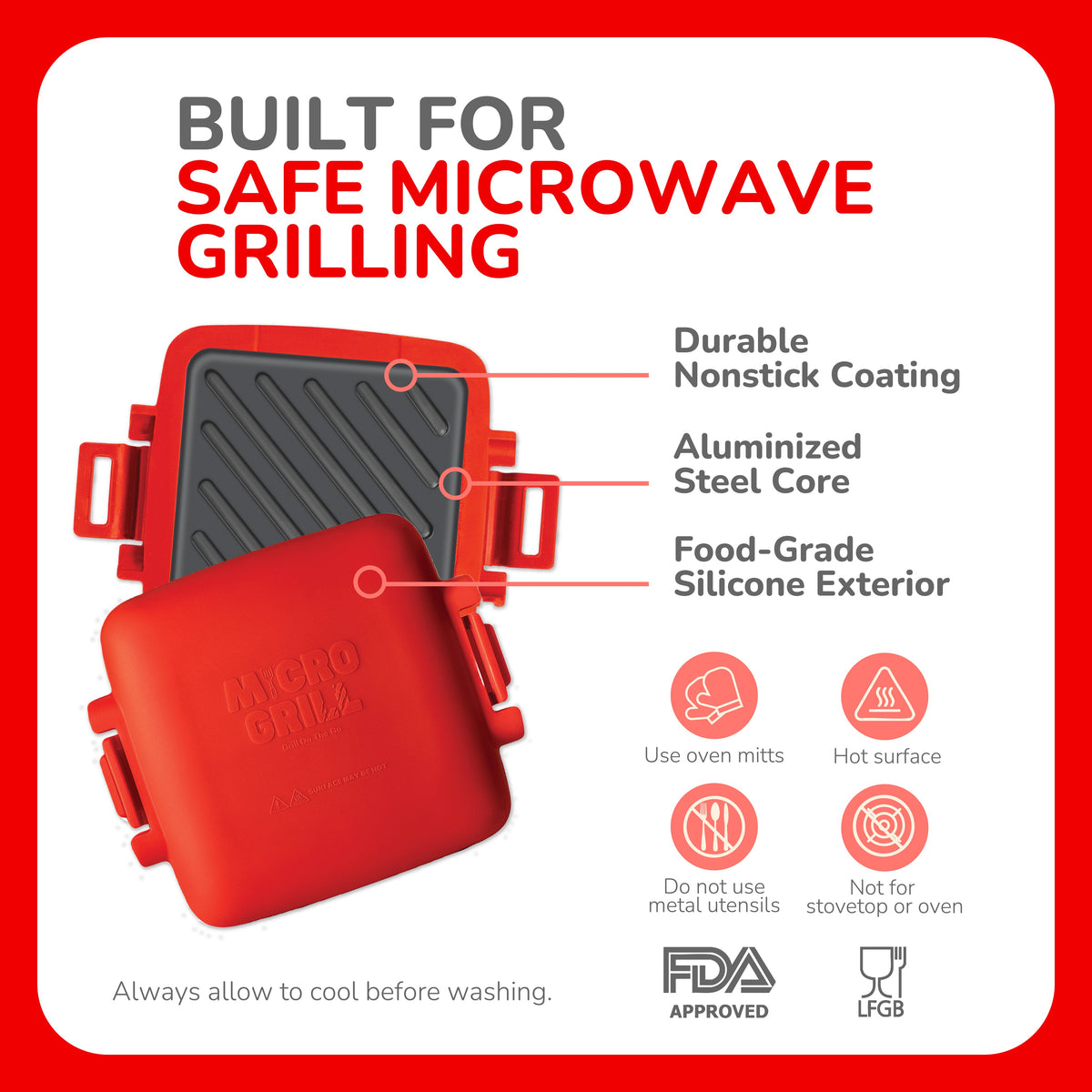 Gril à sandwich pour micro-ondes Micro Grill Classic