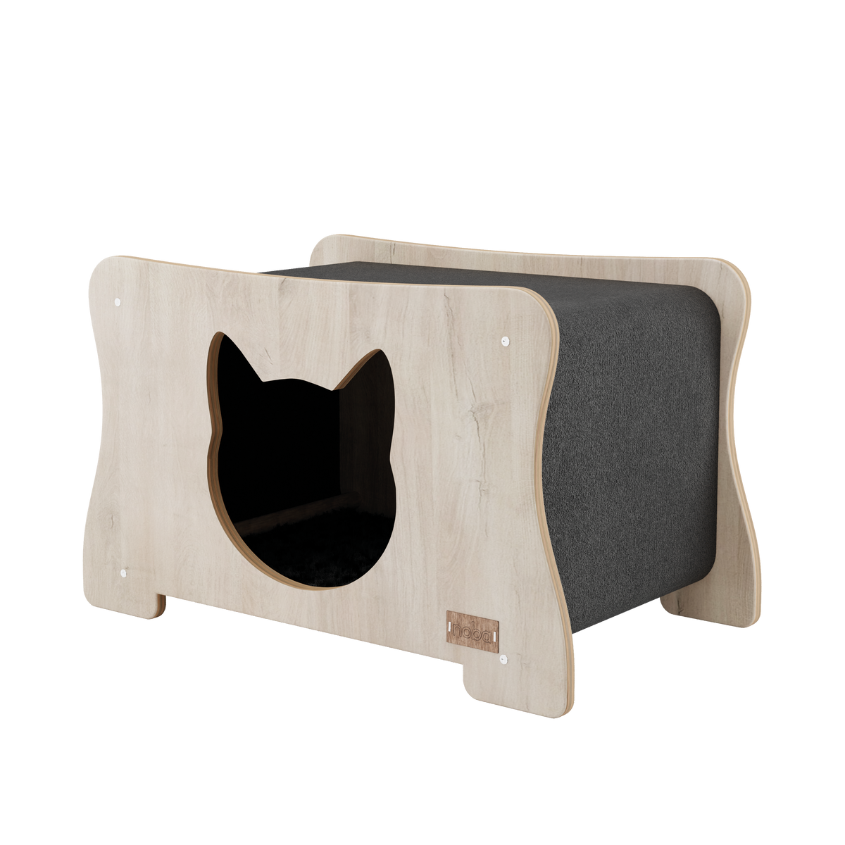Maison hamac pour chat avec surface à griffer, Noba