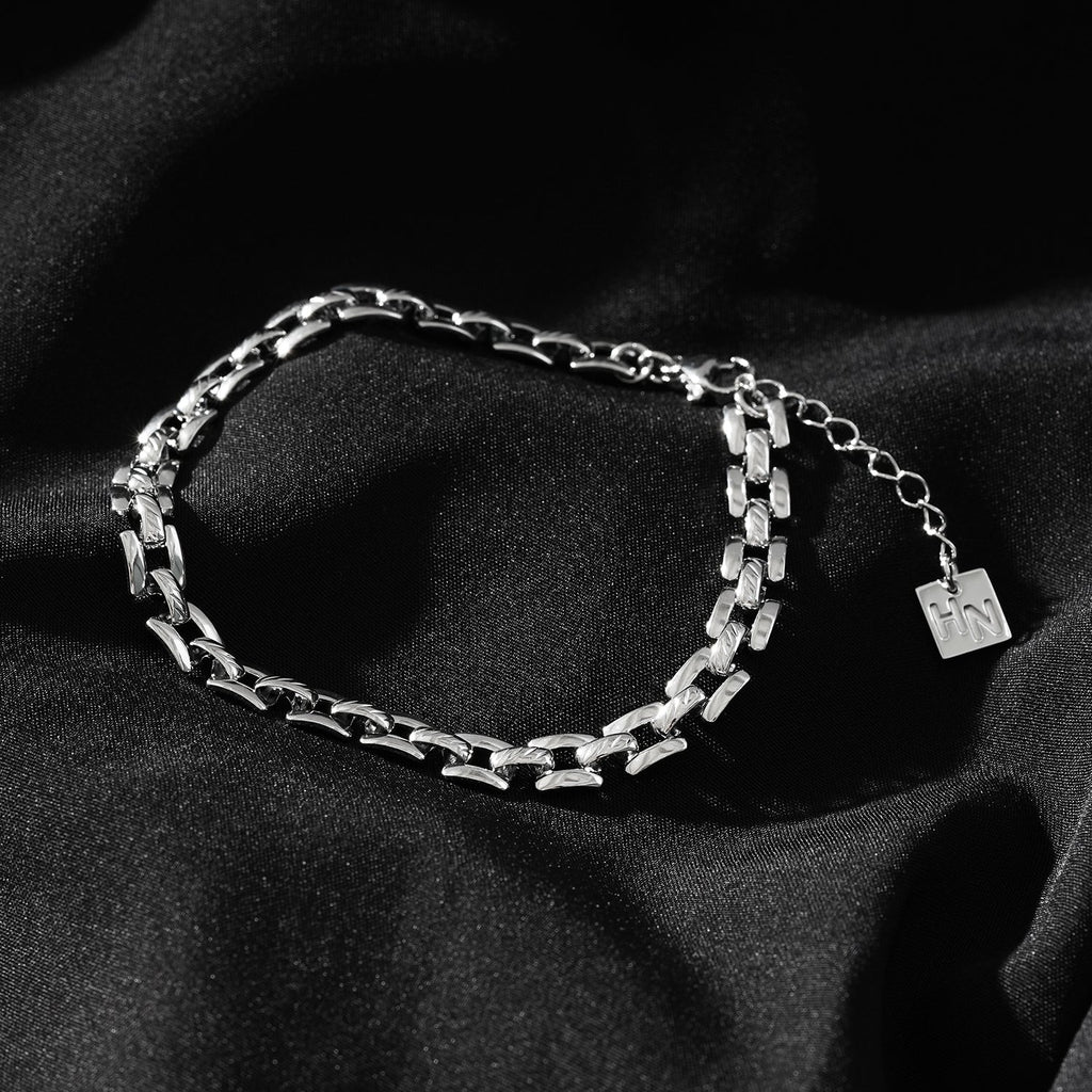 PROVINIA : bracelet argenté style montre rétro