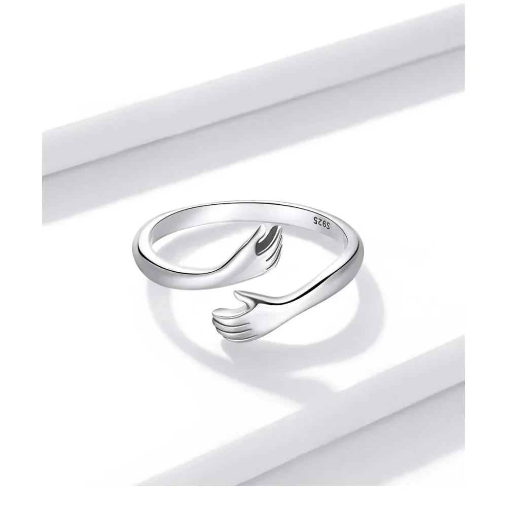Bague Hug ajustable en argent sterling