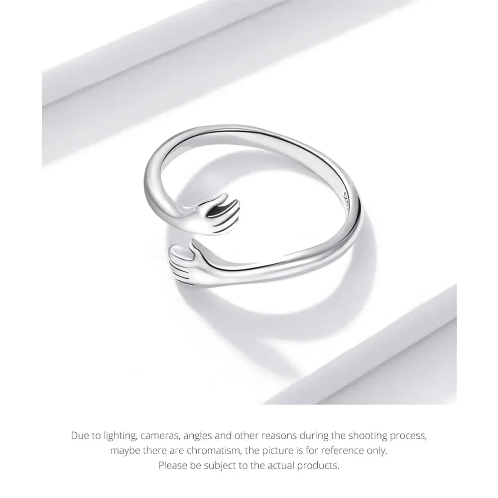 Bague Hug ajustable en argent sterling