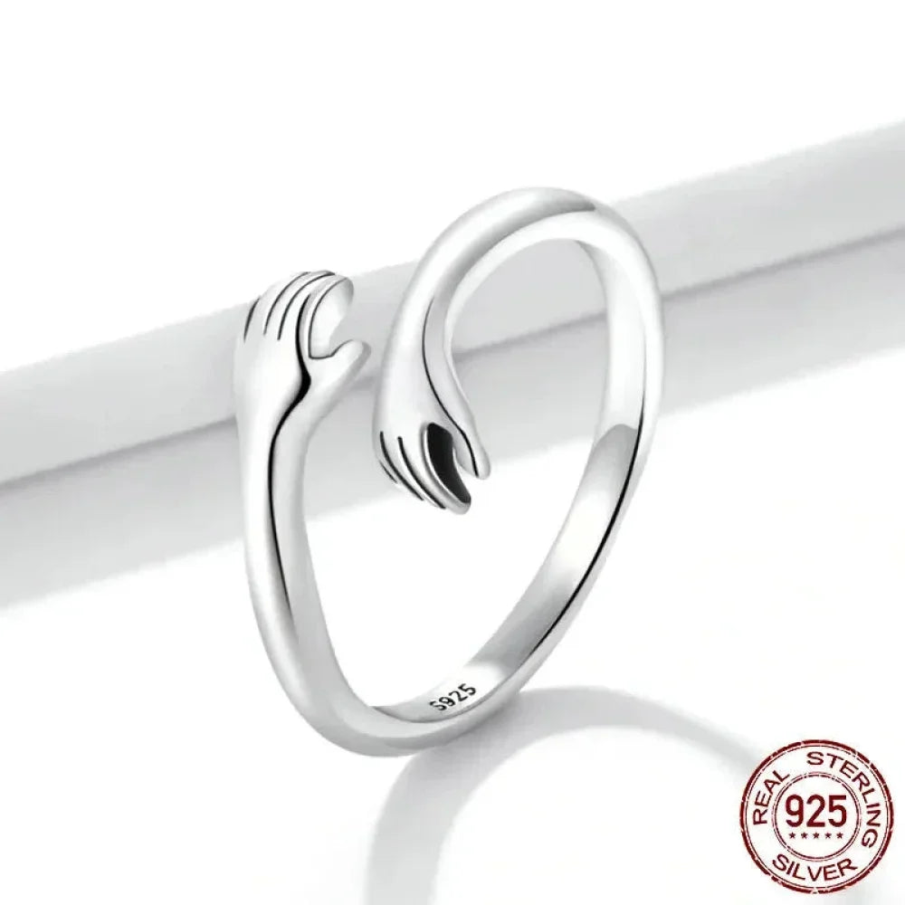 Bague Hug ajustable en argent sterling