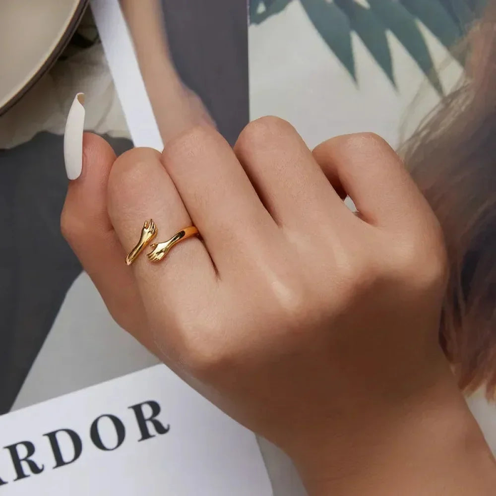 Bague Hug ajustable en argent sterling