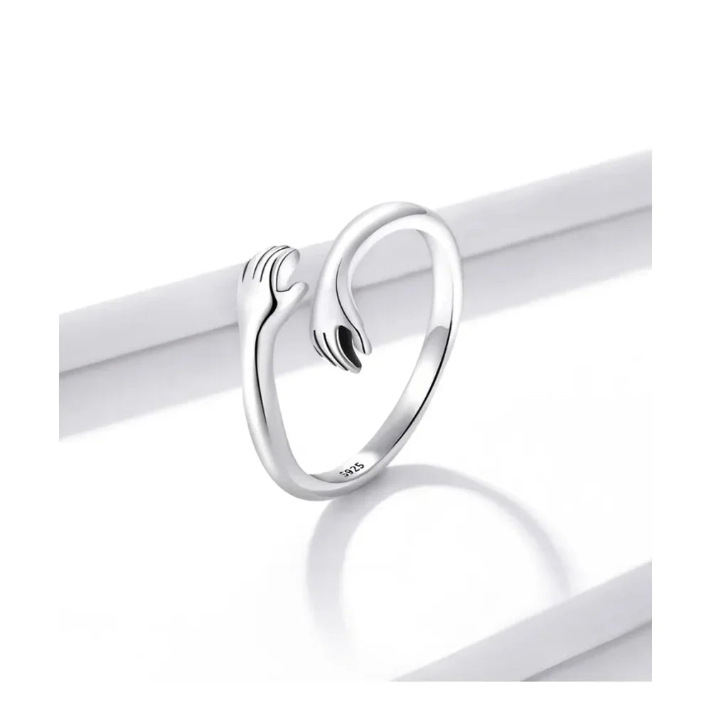 Bague Hug ajustable en argent sterling