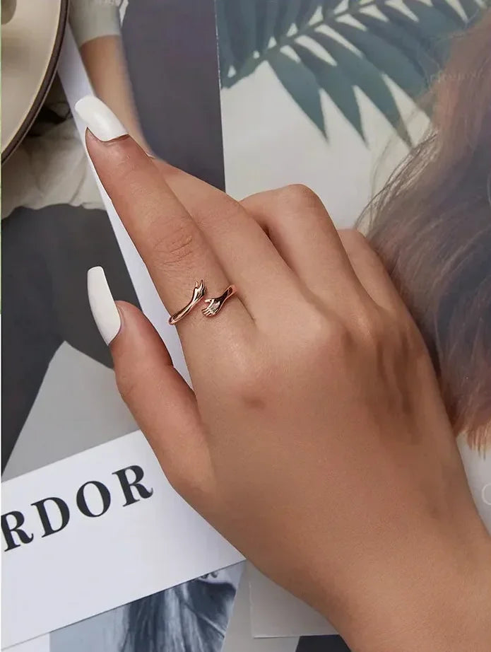 Bague Hug ajustable en argent sterling