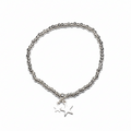 Bracelet à breloque étoile, plaqué argent