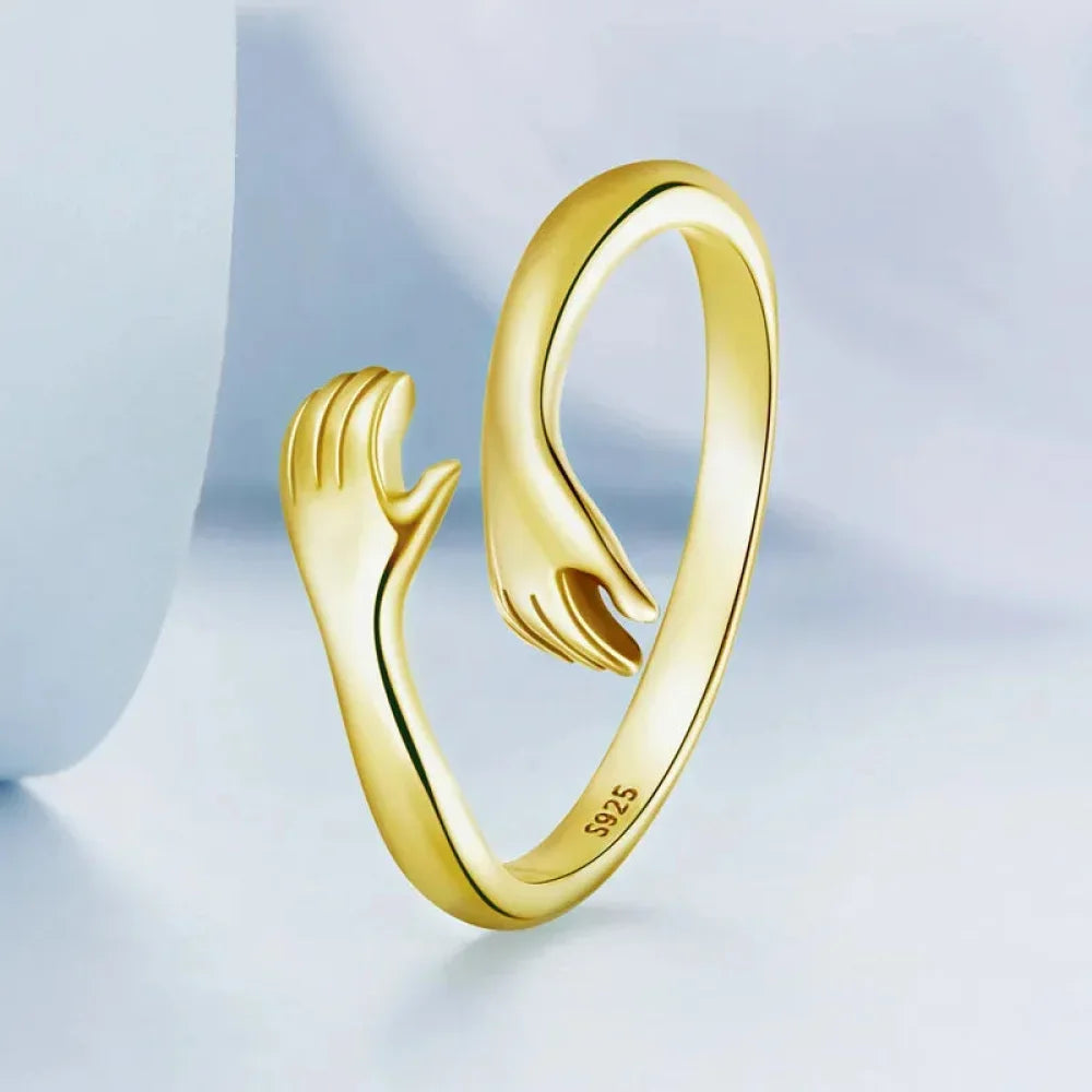 Bague Hug ajustable en argent sterling