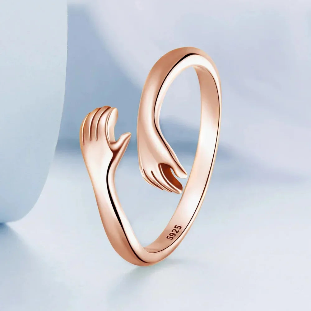 Bague Hug ajustable en argent sterling