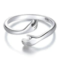 Bague Hug ajustable en argent sterling