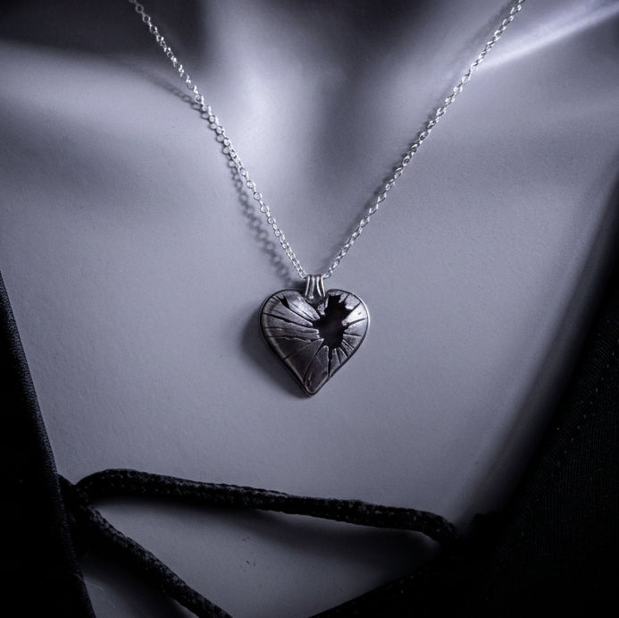 Collier cœur brisé Shatter en argent sterling