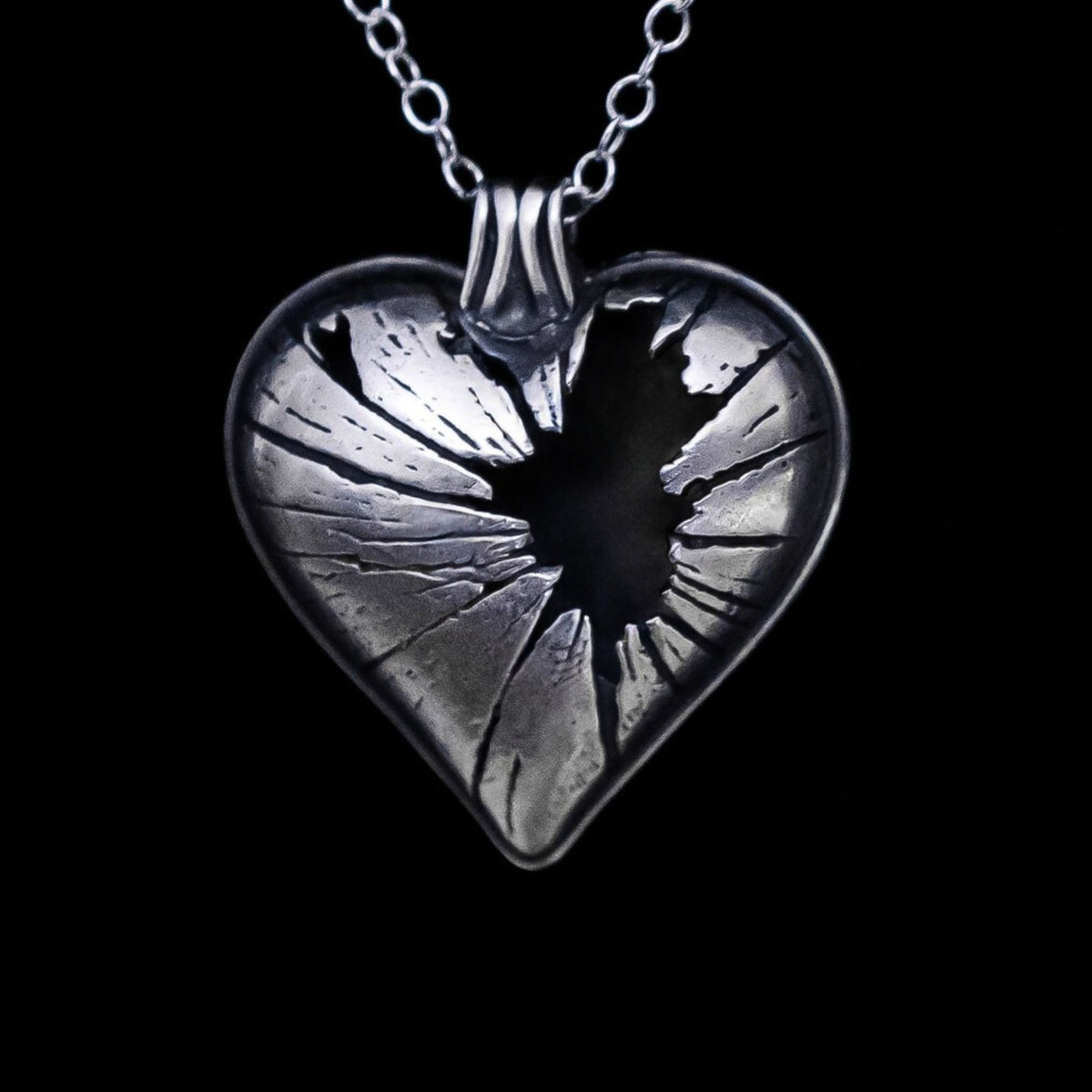 Collier cœur brisé Shatter en argent sterling
