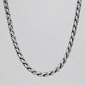 SteelTime Men's Oxidized Stainless Steel Fancy Link Chain Necklace