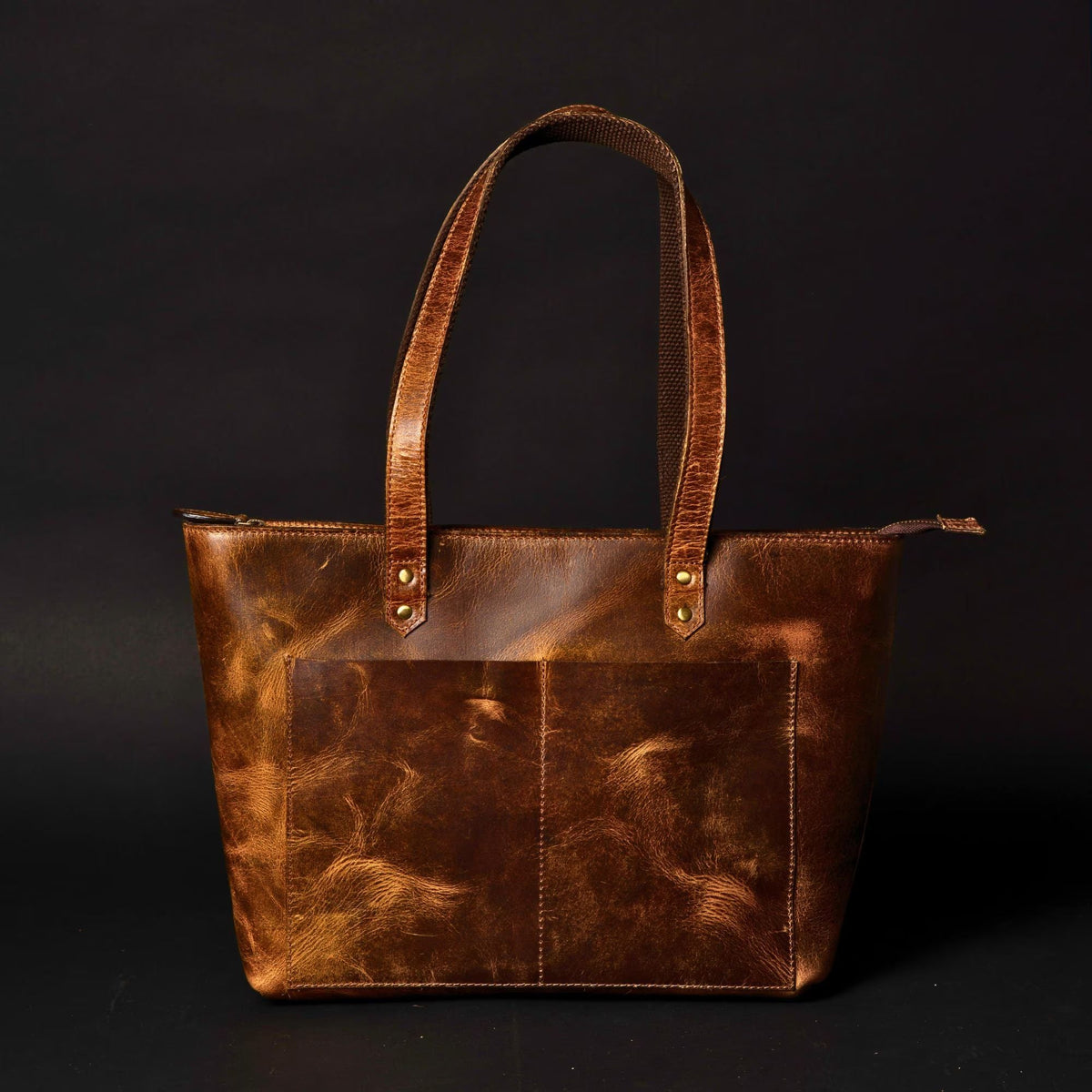 Sac fourre-tout classique en cuir noir