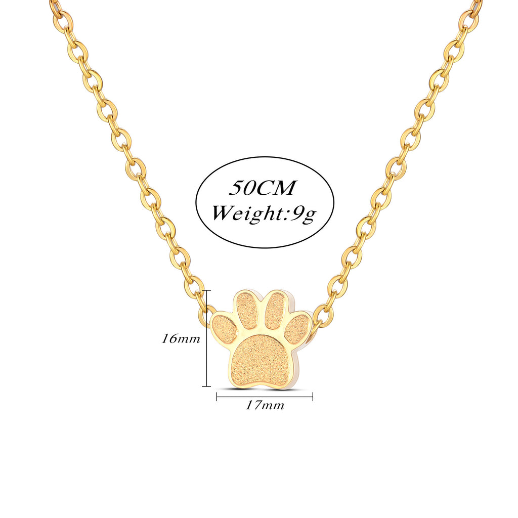 Collier pendentif parfum patte d'animal en acier inoxydable