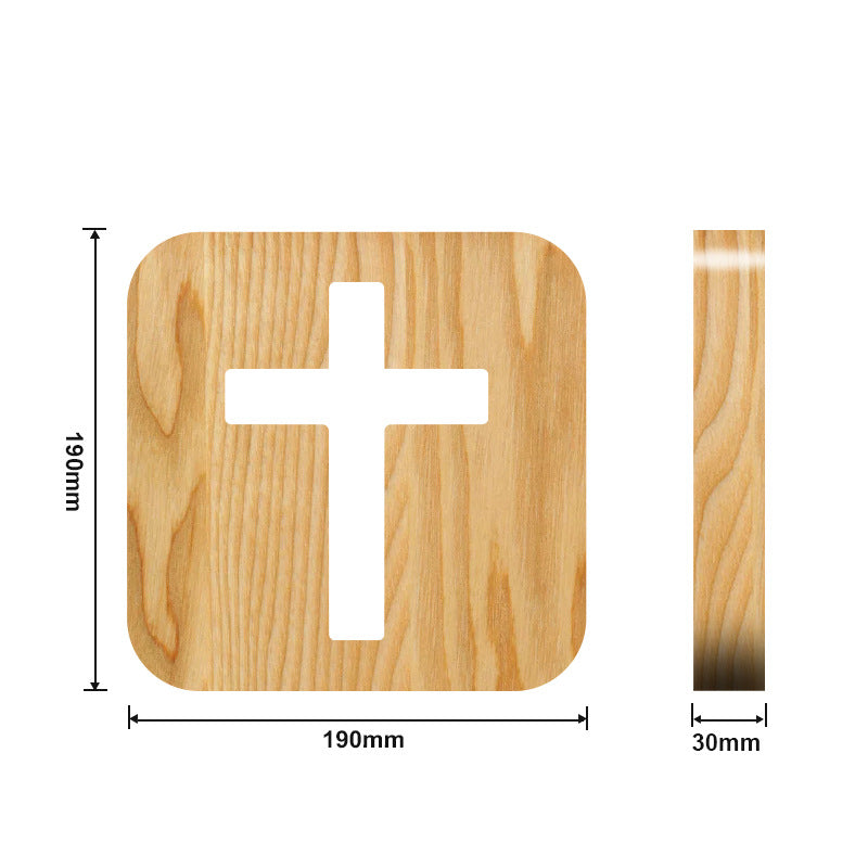 Lampe de nuit LED en bois massif