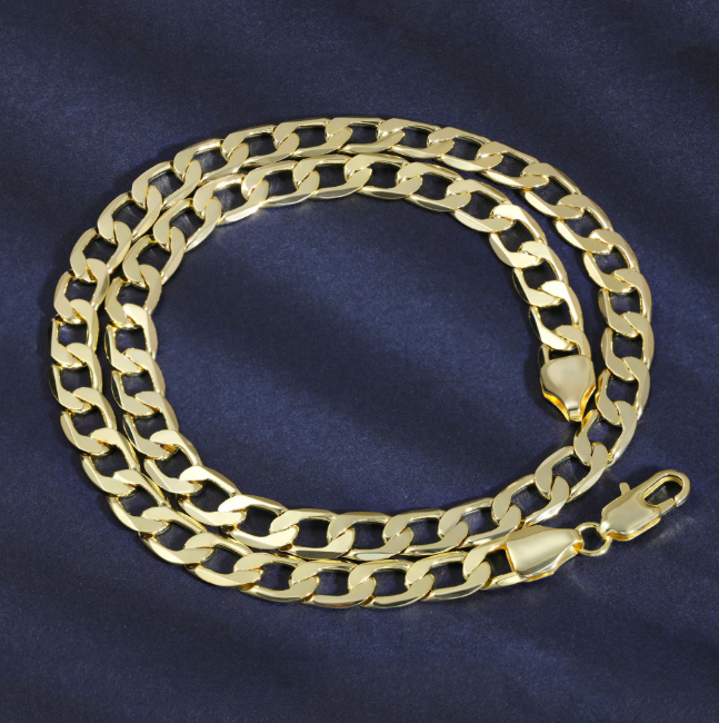 Collier chaîne en laiton plaqué or, unisexe, style géométrique audacieux