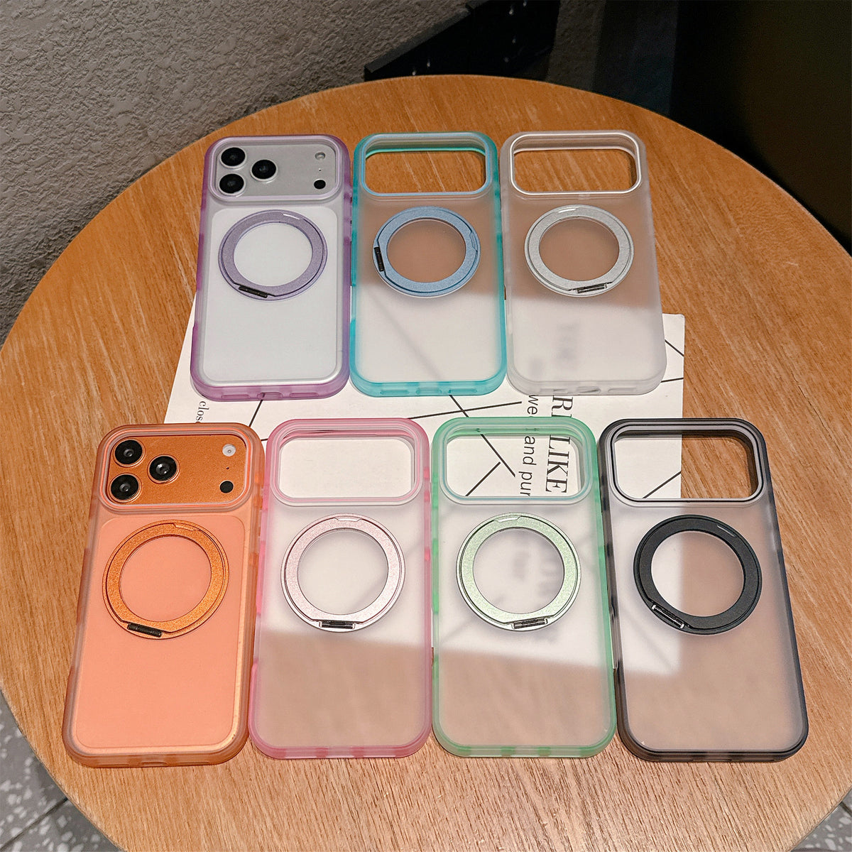 Coque de téléphone aimantée sablée pour iPhone