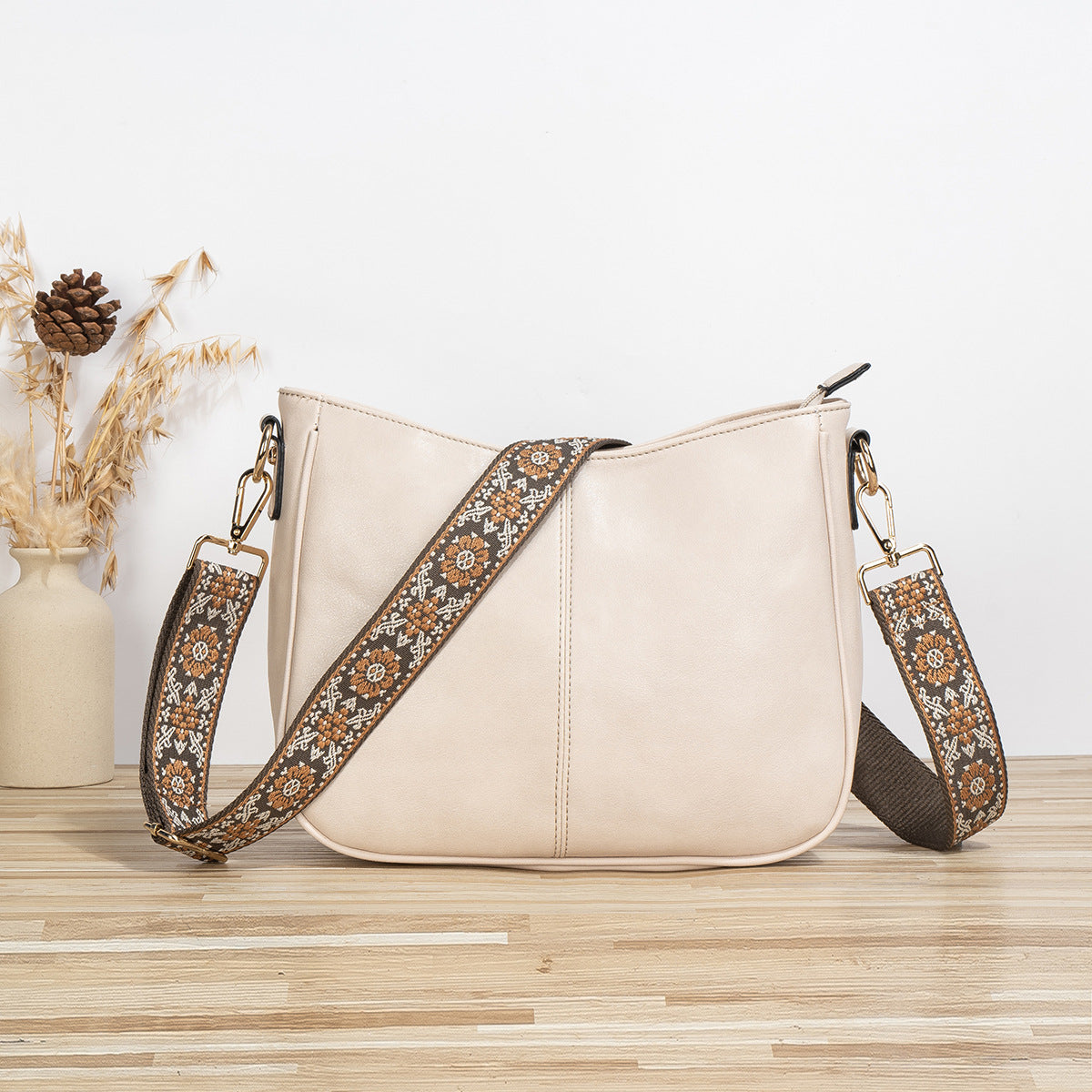 Sac bandoulière simple pour femme, similicuir