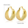 Women Geometric Metal Hoop Earrings Light Luxury Fashion Jewelry