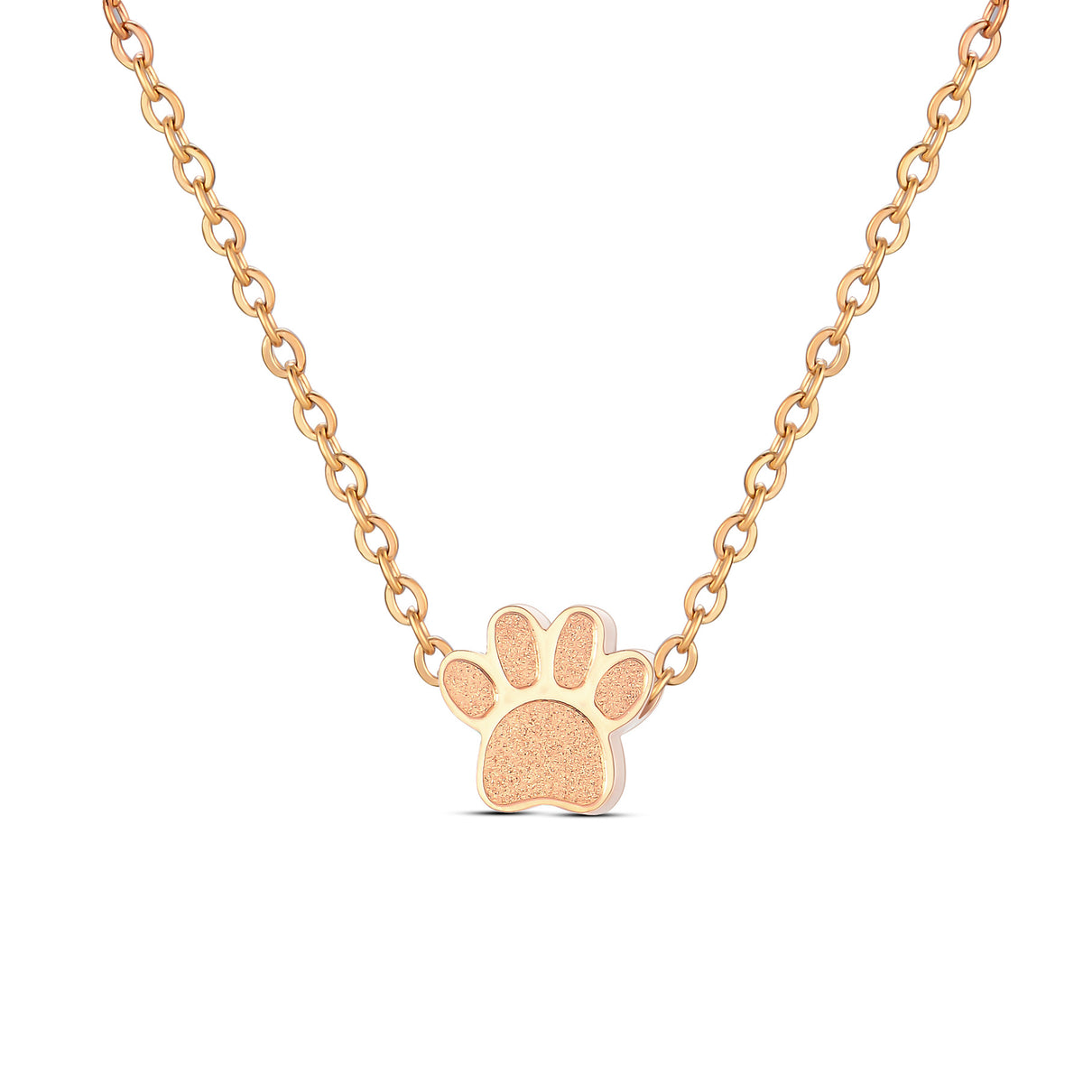 Collier pendentif parfum patte d'animal en acier inoxydable